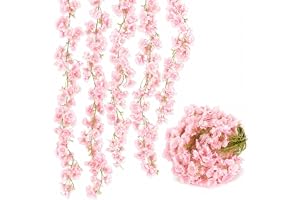 3 st 180 cm konstgjord körsbärsblom girlang, blomranka dekoration sidenblommor, körsbärsblomgirlang hänge, konstgjord blomgir