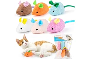 DORAKITTEN Catnip Toy - 6Pcs Cats Mouse Plush Cat Toys Realistic Cute Kitten Mice Filled Catnip for Cat Chew Toy