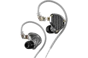 KINBOOFI KZ PR3 IEM Kopfhörer, KZ In-Ear-Monitor-Kopfhörer, 13,2 mm planarer magnetischer Treiber, In-Ear-Kopfhörer, HiFi-IEM-Kopfhörer mit abnehmbarem Kabel für Musiker (KZ PR3-Schwarz, kein Mikrofon)