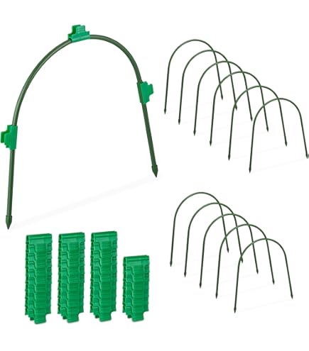 TTL Garden 12 x 65 x 60 cm tunnel arches 36 clips - set of 12 foil tunnels arches 65 cm wide made of coated steel, round arch for cover hotbed