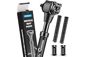 MAIKEHIGH Tige de Selle pour Vélo Suspendue, Aluminium Tube de Selle Amortisseur Ø27,2/30,9/31,6mm avec 2 Manchons Réducteurs 2 Ressorts pour VTT Vélos de Ville Vélo de Route