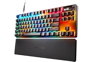 SteelSeries Apex Pro TKL Mechanical Gaming Keyboard – World’s Fastest Keyboard – Adjustable Actuation – Esports Tenkeyless – OLED Screen – RGB – USB-A - English QWERTY Layout