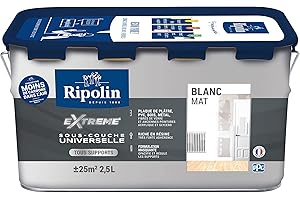 RIPOLIN - Sous-Couche Universelle Extrême Intérieur - Tous Supports - Anti Goutte - Très Forte Adhérence sur le Support - Enduit Avant Peinture - Mat - 2,5L - Blanc