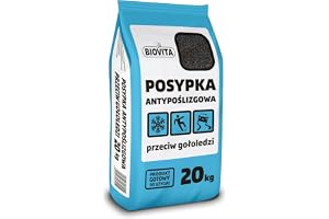 Biovita Halkskyddsspridning, 20 kg, perfekt för trottoarer och gator vid slät is, miljövänlig, som strösalt