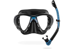 CRESSI Big Eyes EVO - Máscara Simple Big Eyes EVO o Conjunto de Máscara Big Eyes EVO y Tubo Alpha UD, para Buceo y Esnórquel, Talla Única, Adultos