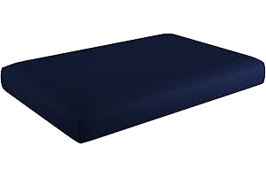 sunnypillow Coussin Assise pour Canapé Palette Intérieur/Extérieur Siège 120 x 80 x 15 cm plusieures Tailles et Couleurs à Choisir Coussin Matelas en Mousse Bleu foncé