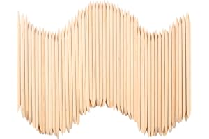 AIPAIDE 300 PZ Bastoncini di Legno Arancione Manici Bifacciale Multifunzionali Bastoncini di Legno per Pusher Remover Manicure Art Pedicure 4.5 Pollici