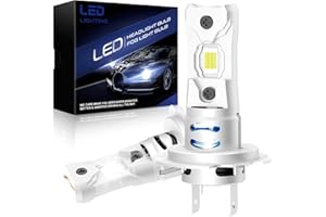 JOSHF H7 LED, 35000LM 500% Brillo 6500K, Bombillas LED H7 14000RPM Ventilador de Enfriamiento, 9-32V Tamaño Halógeno 1:1, Plug and Play, Paquete de 2