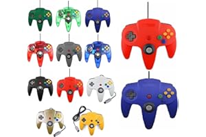 FAIRY TAIL & GLITZER FEE 2 mandos para Nintendo 64 N64 color a elegir con cable Gamepad (rojo/azul)