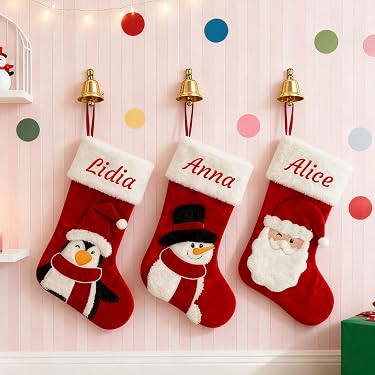 Weihnachtsstrumpf In Hundeknochen-Form – Gestrickt, 45,7 Cm Lang, Weiches Flanellfutter, Für Haustier-Geschenke & Deko