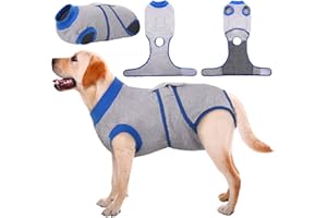 Kuoser Traje de recuperación de Perro para Hombre/Mujer, Camiseta para Cachorros después de la cirugía, Alternativa de Cuello electrónico para Mascotas pequeño, Mediano y Grande