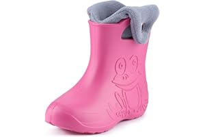 Ladeheid Eva Kinder Jungen Mädchen Gummistiefel Regenschuhe gefüttert Regenstiefel Gummischuhe LA-CA-04