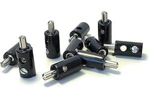 BELI-BECO 61/7 Querlochstecker - Miniatur-Bananenstecker mit Stift-Ø: 2,6mm - 10 Stück (Schwarz)