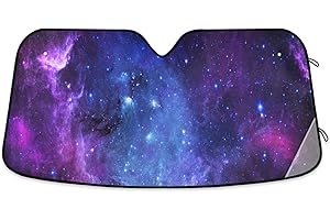 ODAWA Auto Windschutzscheibe Sonnenschutz Universum Galaxy Space Faltbarer Sonnenschutz Blockiert UV-Strahlen Sonne Hitzeschutz 139,7 x 70,1 cm