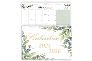 Qupuce Calendario 2026 da Muro A4, Calendario 2026 da Parete Novembre 2025 - Dicembre 2026, Planner Mensile per Organizzare, Ufficio e Casa