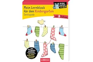Mein Lernblock für den Kindergarten - Denkspiele: Von Pädagogen entwickelt - mit tollen Belohnungsstickern - ab 3 Jahren