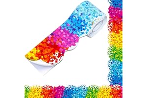 SHENGQIU Display Borders for Classrooms,Display Borders for School Classroom Decorations,Wallpaper Borders Self Adhesive,Trim Bulletin Boards for Classroom Bulletin Board Decorations(Colorful Dot Border Trim)