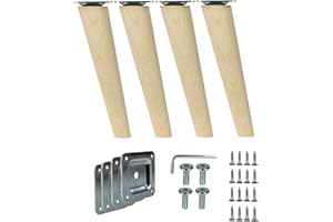 EMOEBELBESCHLAEGE Prima Online 4X Holzfüße Möbelfüße Sofafüße Buche Holzbeine schräg Länge 20cm Buche Holz Oberfläche sauber (Schräg [20 cm]) prima-online_de