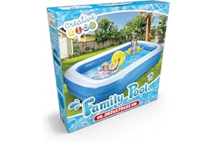 BESTWAY Creative Kids Piscina gonfiabile – rettangolare – 262 x 175 x 51 cm – Max 778 litri – 2 anelli