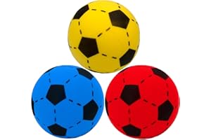 ‎KYTO Kyto 3X weicher Ball Softball 12 oder 20 cm Gelb, Rot, Blau Schaumstoffball Kinder Soft Fußball