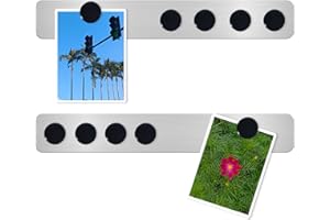 DUJEQM DUJEQM Tableau Magnétique Mural pour Photo et Documents - Tableau Magnetique Frigo, Bureau ou Mur, Bande Magnetique Autocollant Plaque Aimantée Tableau d'Affichage avec 10 Aimants Noirs (2PCS)