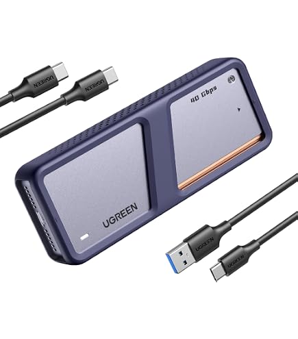 Boîtier SSD NVMe M.2 USB 4.0 FIDECO - Vitesse 40 Gbps, Ventilateur PWM, Lumière RVB, Supporte SSD 2230/2242/2260/2280