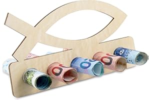 TAKULA Holz Karte Taufe Geldgeschenk Firmung,Geldgeschenk Kommunion Glückwunschkarte Taufe- Geschenk Junge und Taufgeschenke für Mädchen