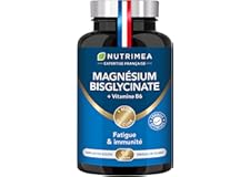 Magnesium Bisglycinate + Vitamin B6 - Sleep, Stress, Fatigue - Maximum Absorption & Easy Assimilation - 90 Vegan Capsules - Nutrimea - Made in France