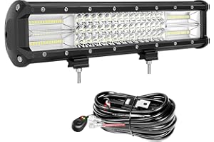 ‎WILLPOWER Willpower 20 Zoll 288W LED Arbeitsscheinwerfer Bar mit 12V Kabelbaum, led balken für Auto Bagger Anhänger Traktoren LKW SUV offroad