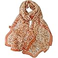 FAIRYGATE Womens Scarves Fashion Ladies Scarf Floral Print Scarves Long Soft Neck Shawl Wrap Stole for Summer Spring Winter 20A53