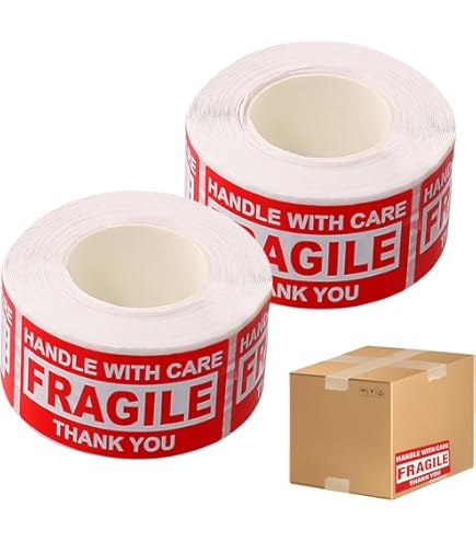 500/1000 stks Fragiele Stickers Verpakking Sticker Sterke Zelfklevende Labels Waarschuwing Labels Verzending Pakket Etiketten - Handvat met zorg, Kwetsbaar