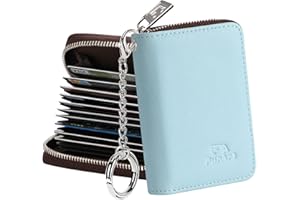 FurArt Cartera para Tarjetas de crédito, con Cremallera, para Hombres y Mujeres, Bloqueo RFID, Cartera Llavero, tamaño Compacto