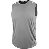 Ghassy Co. Erkek Nem Emici Hızlı Kuruma Atletik Teknik Performans Sporcu Sıfır Kol T-Shirt Gym 108