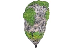 SALUTUYA Acuario Pecera Flotante Rocas Ornamento Paisaje Musgo Volando Piedra Suspendida Decoración Decoración Planta de Plástico Artificial Decoración de Acuario(S)