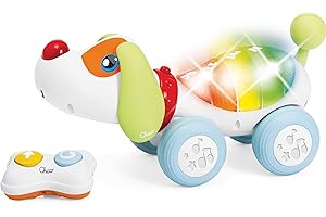 Chicco DogReMi Cane Elettronico Radiocomandato, Cagnolino Interattivo che Abbaia e Cammina con Mini Centro Attività, Luci e Suoni, Telecomando a 2 Direzioni - Giochi per Bambini 18 Mesi - 4 Anni