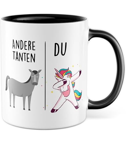 „Beste Tante“ Geschenktasse – Beidseitig Bedruckt, Spülmaschinenfest, In Deutschland Gedruckt & Versendet