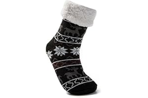 JOMIX Calze Antiscivolo Uomo Invernali Pantofole Calde Imbottite Felpate