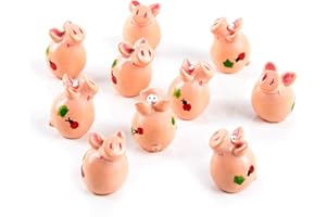 Glücksschweinchen Glücksbringer, 10 Stück: Kleine Streudeko, Glück für Prüfung, Abitur & Führerscheinprüfung, Für Silvester & Neujahr, Prüfungsglücksbringer Abi, Glücksschwein Geschenk, Klein, 2,5 cm