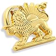 6/12/50/Pcs Persia Iran Flag Lapel pins Bulk Metal Old Persian Iranian Lion Sun and Crown pin Souvenir Series Gifts