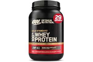 Optimum Nutrition (ON) Gold Standard 100% Whey Protein Powder Primary Source Isolate, 24 Grams of Protein for Muscle Support and Recovery - Double Rich Chocolate, 2 Lbs, 29 Servings (907 Grams)