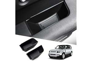 Karltys Door Side Storage Box for Land Rover Defender 90 110 130 2020-2025 Accessories Defender Door Side Organizer Tray Grab Handle Pocket Box Insert Interior Accessories 2PCS