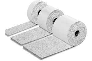 Ciusdkler Feutrine Autocollante, Patin Chaise, 3 Rouleaux De Patins pour Meubles, Patins en Feutre AntidéRapants Fortement ColléS pour Lits, Pieds De Canapé Et Appareils éLectroméNagers (Gris Clair)