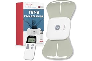 TERAPIO Bezprzewodowe urządzenie TENS do naturalnej ulgi w bólu. Stymulator mięśni EMS z pilotem zdalnego sterowania. Akumulator, 15 trybów do leczenia bólu pleców, szyi i bólu ogólnego.