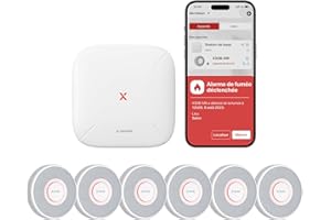 X-Sense Détecteur de Fumée Connecté avec Alertes Vocales Français et 17 Zones, Alarme Incendie Wi-FI Interconnectée avec Station de Base SBS50, XS0B-MR61