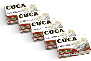 Cuca Sardinillas en aceite de oliva, Pack 5 latas de 90gr
