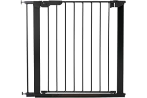 BabyDan Premier Barrière à Fixation par Pression pour Porte/Escalier, Noir, 79,6 - 86,5 cm
