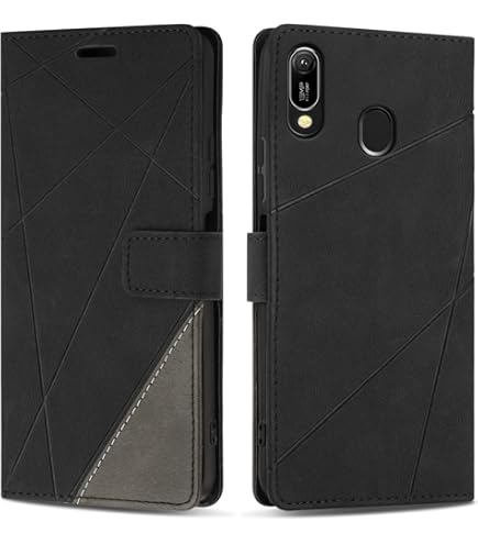 Coque Huawei Y6 2019 PU Cuir Portefeuille Housse étui Fermeture Magnétique Fentes Cartes - View #4