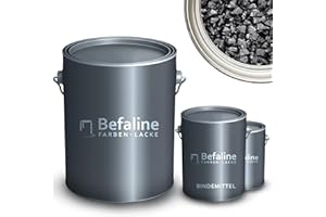Befaline © BEFA-78 Steinteppich Set bis 2,5qm I 25kg Marmorkies Nero Ebano + 1,5kg Epoxidharz Bodenbeschichtung für Naturstein, Beton, etc. I fugenloser & pflegeleichter Boden für innen & außen