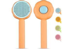 Cat Brush Dog Brush, YETEE Dog Grooming Brush, Dog Brushes for Grooming Effectively Removes Loose Undercoat, Cat Grooming Brush Dog Brushes for Shedding, Cat Brush for Short/Long Haired Cats(Orange)