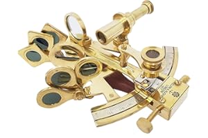 NAUTICAL REPLICA HUB Brass Pocket Sextant London Massives Messing Sextant Marine Geschenk Astrolabium